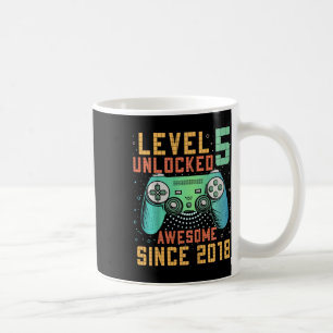 Taza De Café Nivel 5 Desbloqueado Regalos de cumpleaños para ni