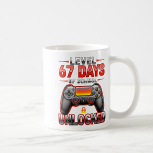 Taza De Café Nivel 67 días de escuela desbloqueado Gamer Video 