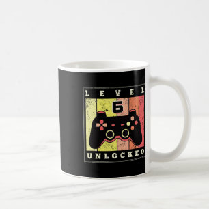 Taza De Café Nivel 6 Desbloqueado Divertido Jugador Cumpleaños