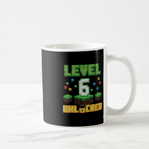 Taza De Café Nivel 6 Desbloqueado Pixel Gamer 6to Cumpleaños Ju