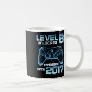 Taza De Café Nivel 8 Desbloqueado Fiesta de Videojuegos Cumplea
