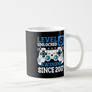 Taza De Café Nivel 8 Desbloqueado Increíble Desde 2017 Cumpleañ