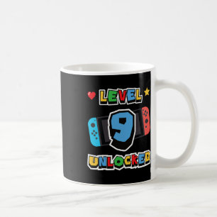 Taza De Café Nivel 9 Desbloqueado Cumpleaños 9 Niños Videojuego