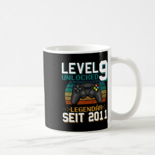 Taza De Café Nivel 9 Desbloqueado Increíble Desde 2016 Cumpleañ