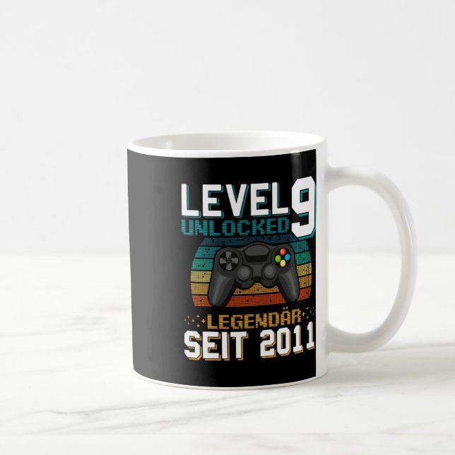 Taza De Café Nivel 9 Desbloqueado Increíble Desde 2016 Cumpleañ (Derecha)