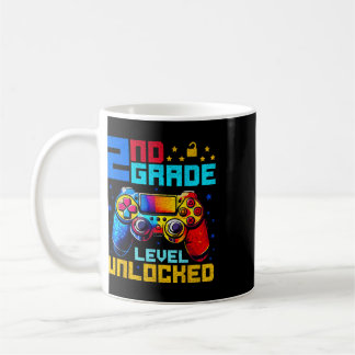 Taza De Café Nivel de 2do Grado Desbloqueado Gamer Primer Día d