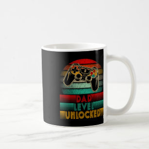 Taza De Café Nivel de Papá Retro Desbloqueado Nuevo Controlador