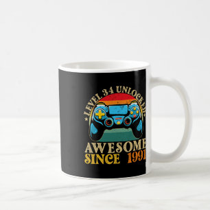 Taza De Café Nivel &#  Desbloqueado Increíble Desde 1991 &# C