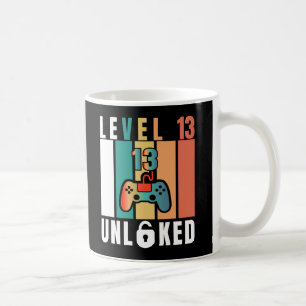 Taza De Café Nivel oficial de adolescente 13 Cumpleaños desbloq