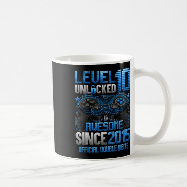 Taza De Café Nivel oficial de dos dígitos desbloqueado Cumpleañ (Derecha)