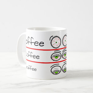 Taza De Café Niveles Divertidos de Estado de Ánimo por Café
