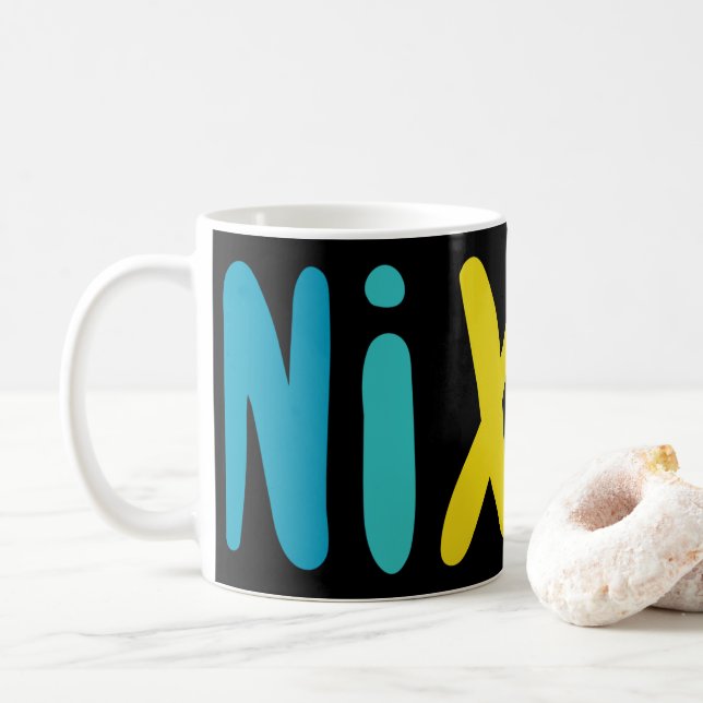 Taza De Café Nix Da, jerga de dialecto alemán (Con donut)