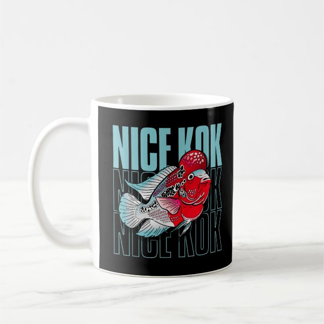 Taza De Café Niza Kok Funny Flowerhorn Cichlid Fish Keeper (Izquierda)