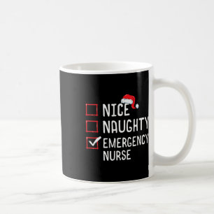 Taza De Café Niza Lista De Navidades De Enfermeras De Emergenci