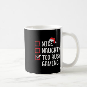 Taza De Café Niza lista de Navidades de juegos demasiado ocupad