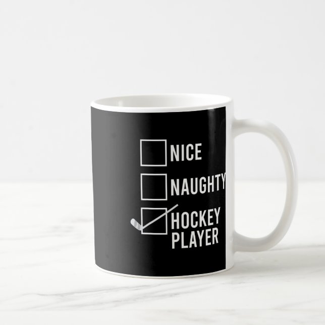 Taza De Café Niza Navidades de hockey patines (Derecha)