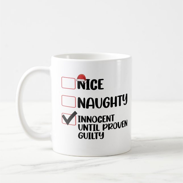 Taza De Café Niza traviesa inocente hasta cristiana culpable de (Izquierda)