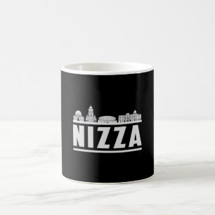 Taza De Café Nizza City Skyline Cityscape Trip Idea divertida d