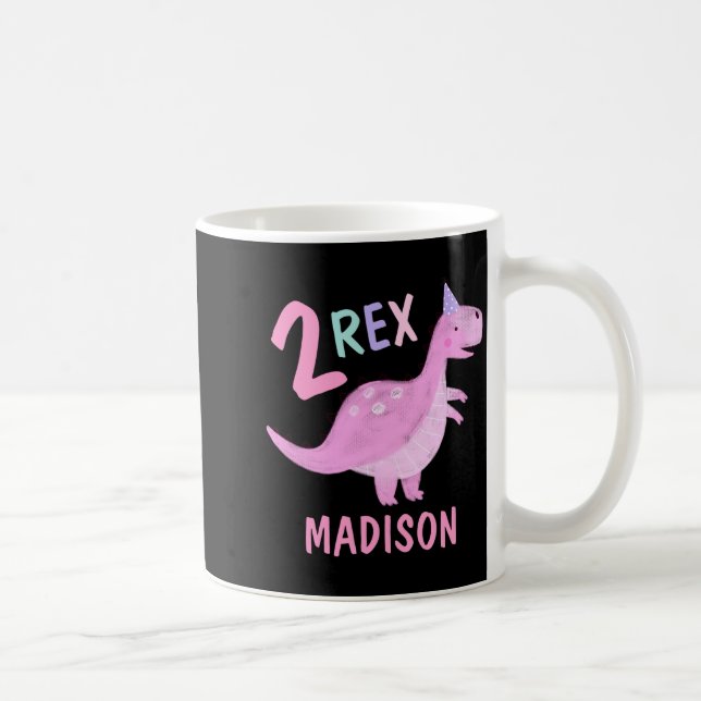 Taza De Café Nk Dinosaur Two Rex 2nd Birthday Party Baby  (Derecha)