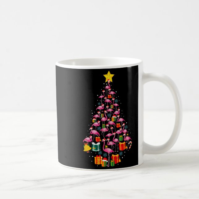 Taza De Café Nk Flamingo Santa Merry Christmas Tree Lights Wome (Derecha)