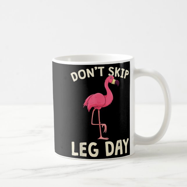 Taza De Café Nk Flamingo Workou Don't Skip Leg Day Gym Fitness  (Derecha)