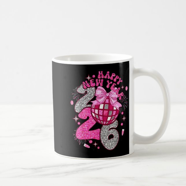 Taza De Café Nk Happy New Year 2026 Bow Disco  (Derecha)