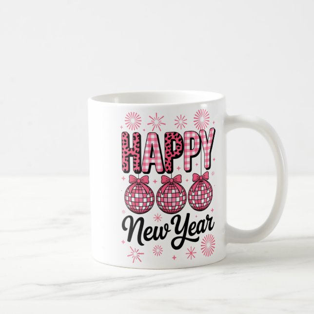 Taza De Café Nk Happy New Year Disco Ball Leopard For Women Gir (Derecha)