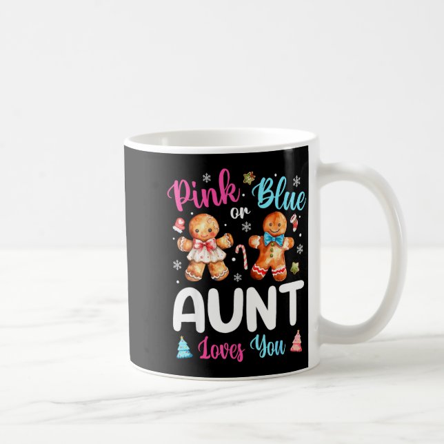 Taza De Café Nk Or Blue Aunt Loves You Gender Reveal Christmas  (Derecha)