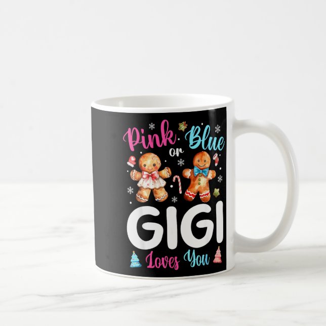 Taza De Café Nk Or Blue Gigi Loves You Gender Reveal Christmas  (Derecha)