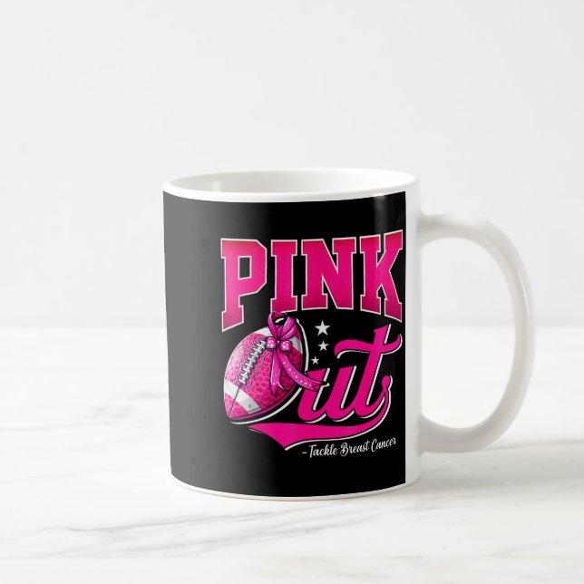 Taza De Café Nk Out Football Breast Cancer Awareness Men Women  (Derecha)