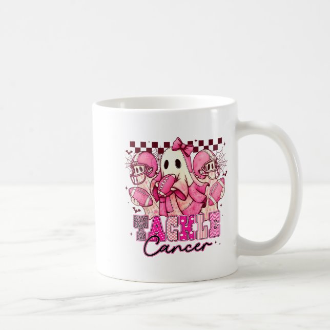 Taza De Café Nk Out Tackle Breast Cancer Awareness Football Gho (Derecha)