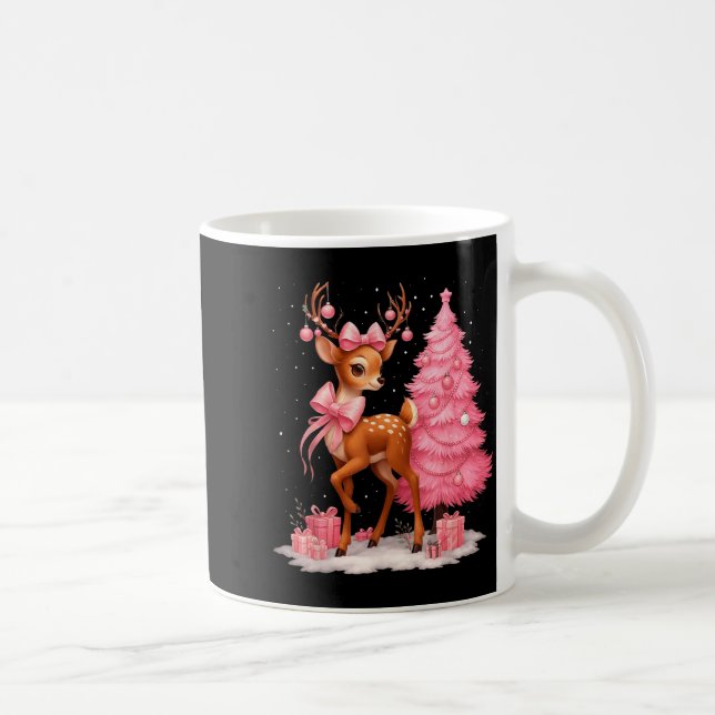 Taza De Café Nk Reindeer Coquette Bow Christmas Tree Pajamas Gi (Derecha)