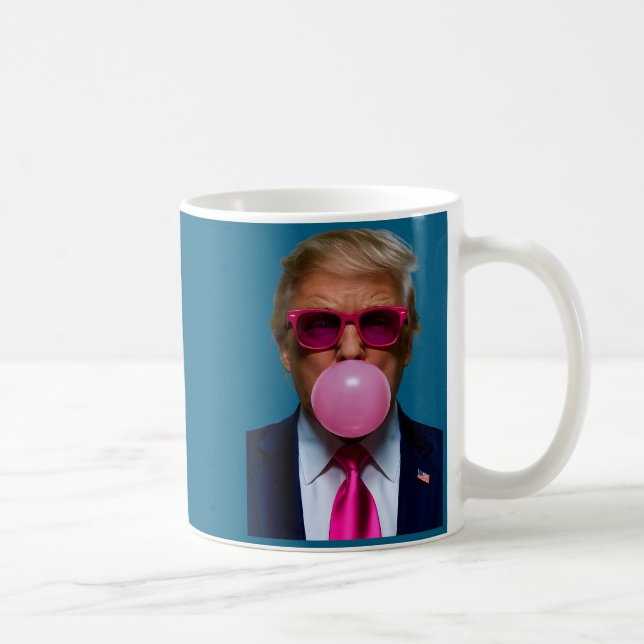 Taza De Café Nk Sungles Funny Donald Trump Nk Bubble Gum 2024  (Derecha)