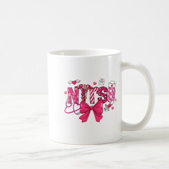Taza De Café Nk Valentine Nurse Coquette Bow Cuds Favorite  (Derecha)