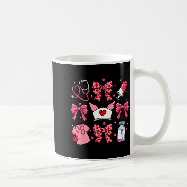 Taza De Café Nk Valentine Nurse Coquette Bow Cuds Favorite  (Derecha)