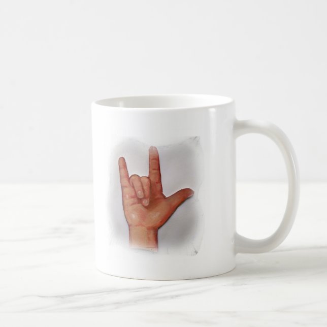 TAZA DE CAFÉ NO. 3 DEL ASL TE AMO (Derecha)