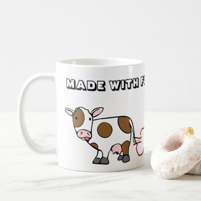 Taza De Café NO 3-NOP PARA VACAS de RoseWrites Mug (Con donut)