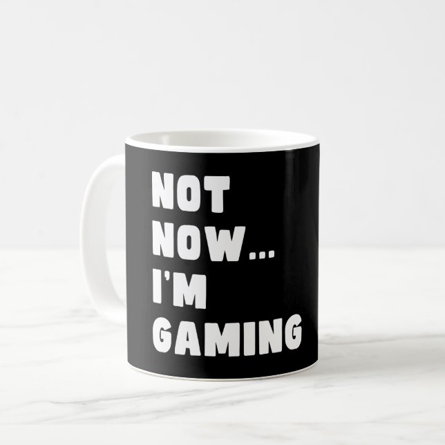 Taza De Café No ahora estoy jugando - Gracioso videojugador (Anverso izquierdo)