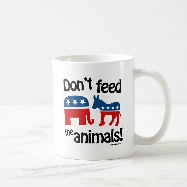 Taza De Café No Alimentar a los Animales - (Derecha)