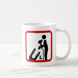Taza De Café No Alimente a la Hija para el Letrero del Zoológic