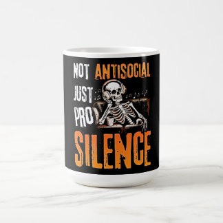 Taza De Café No Antisocial Solo Pro Silencio