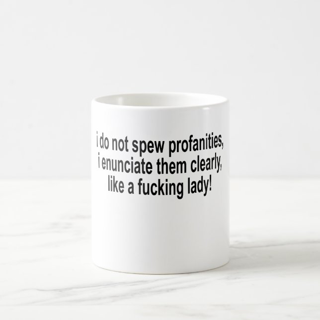 Taza De Café No arrogo blasfemias, yo las declaro Clearl (Centro)