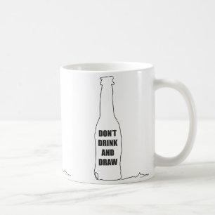 Taza De Café No bebas y dibuja