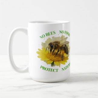 Taza De Café No Bees No Food – Protect Nature Tasse