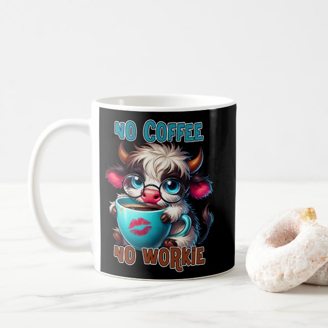 Taza De Café No Coffee No Workie  (Con donut)