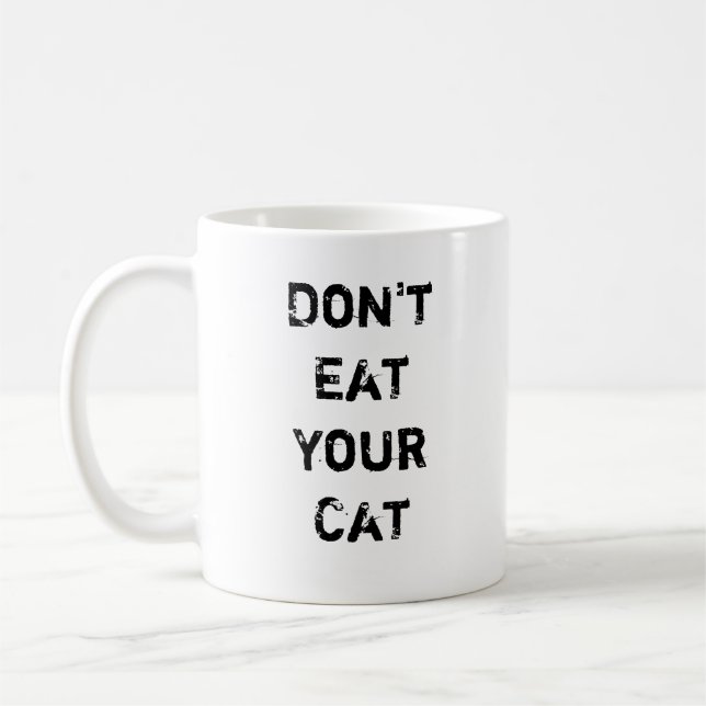 Taza De Café No coma su gato (Izquierda)