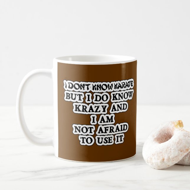 Taza De Café No conozco a Karate pero sé loco (Con donut)