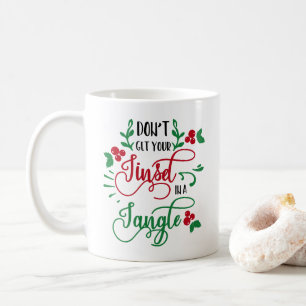 Taza De Café no consiga su malla en navidad de un enredo