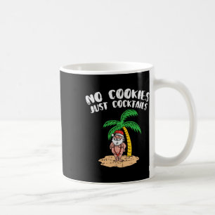 Taza De Café No Cookies Just Tails Santa Palmera Navidad En