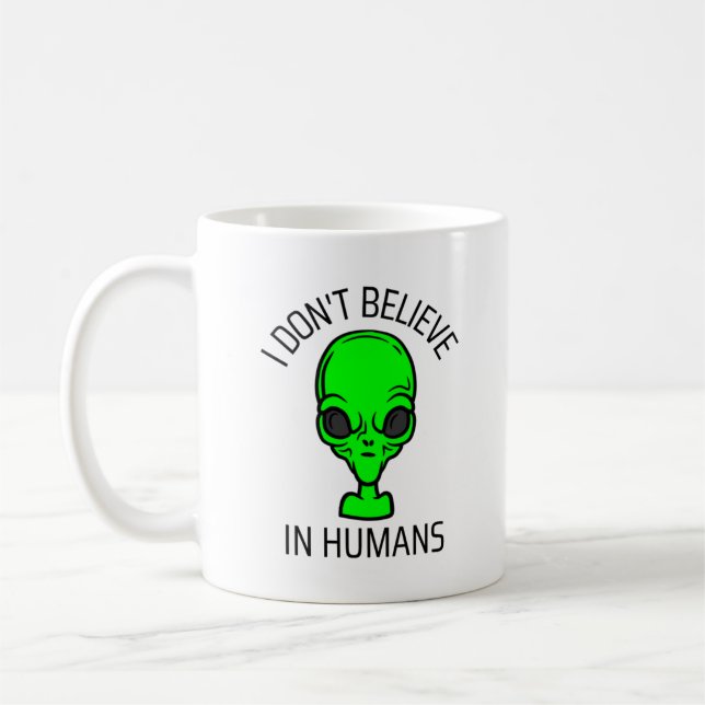 Taza De Café No creo en los humanos (Izquierda)